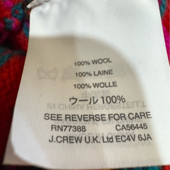 J. Crew Red Multicolor Sweater Size XS - Picture 4 of 5